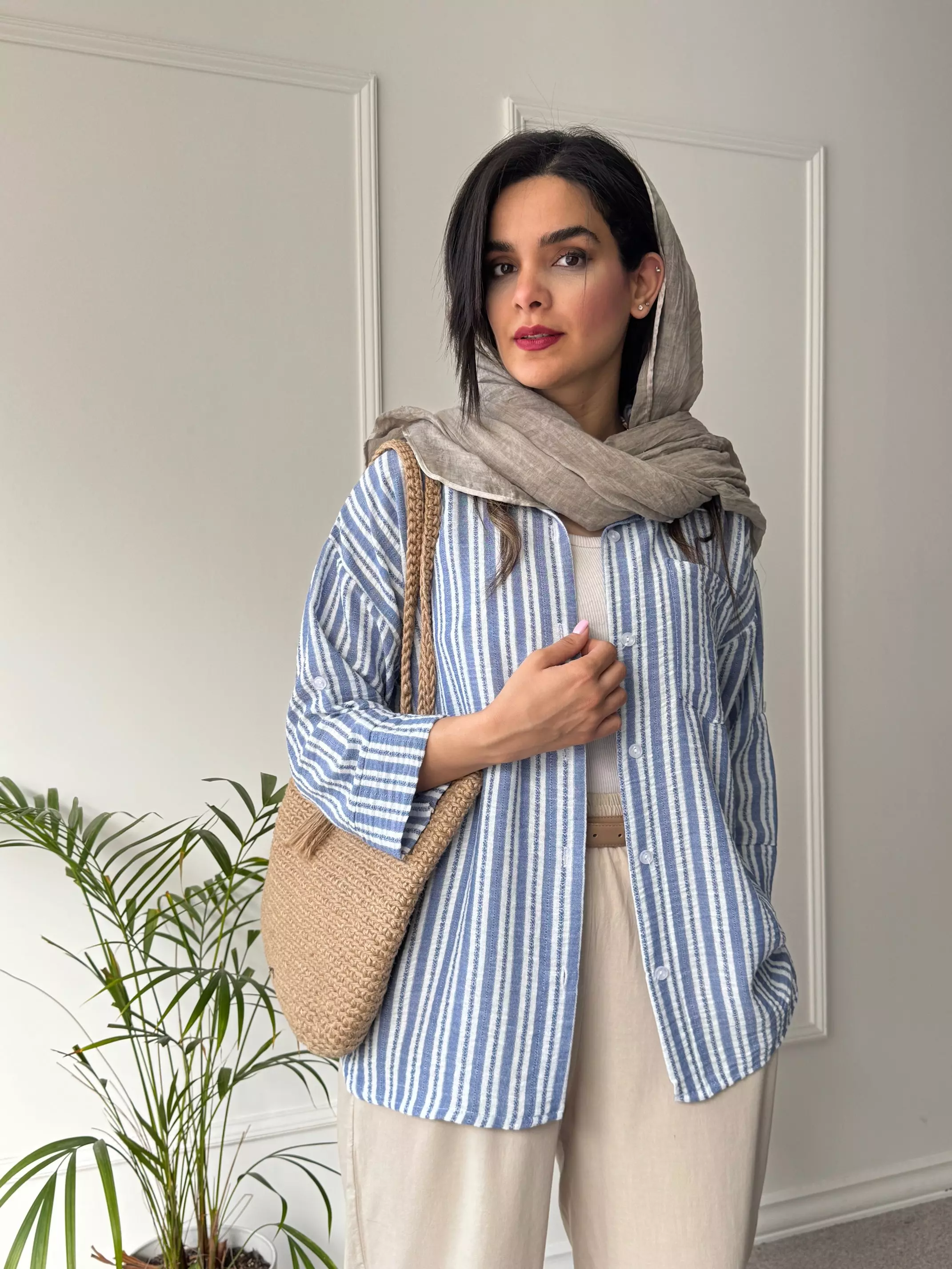 مانتو شومیزی راه راه یاس